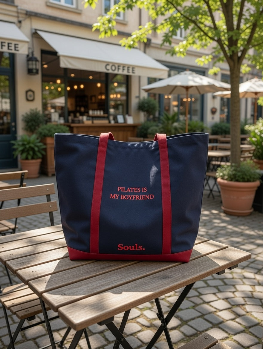 Pilates is My Boyfriend Tote Bag