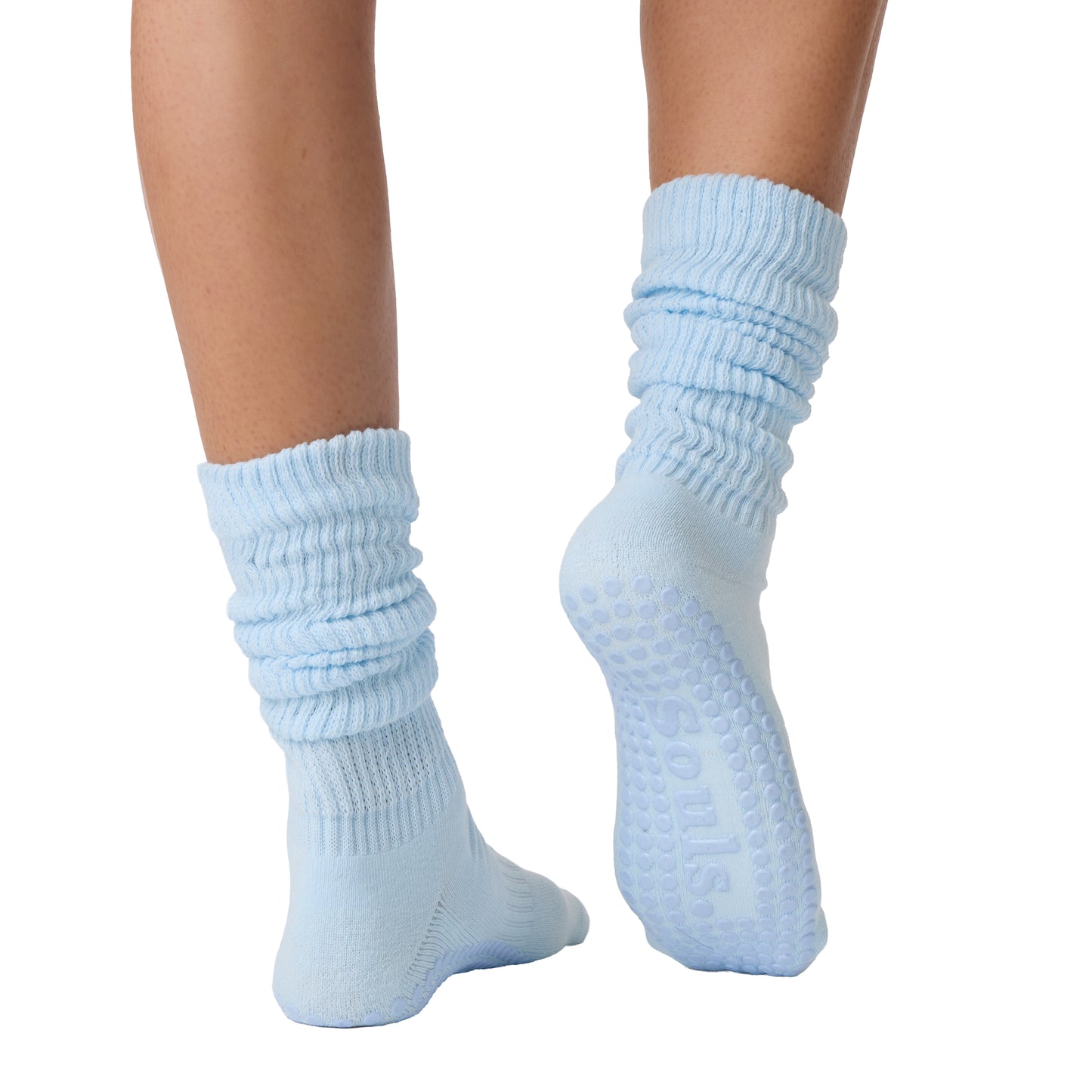 Baby Blue Cloud Grip Socks