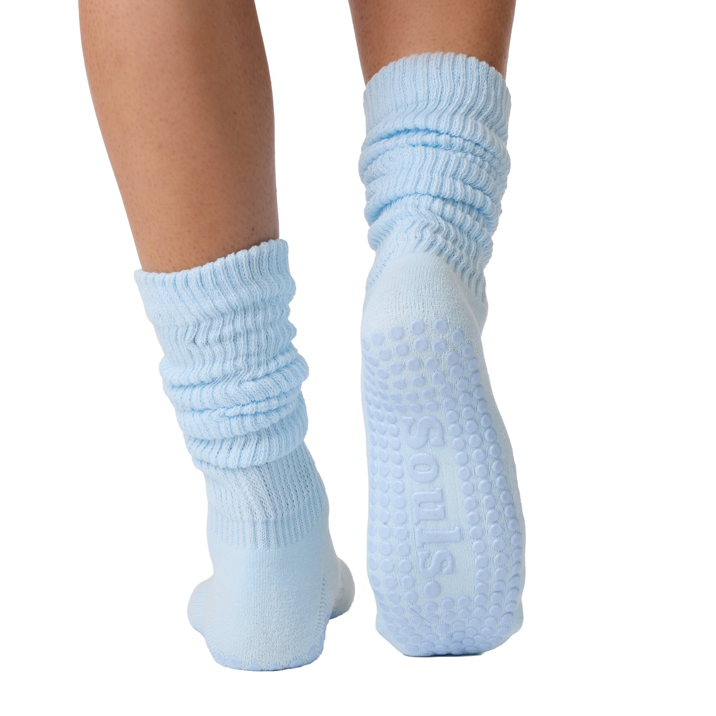 Baby Blue Cloud Grip Socks