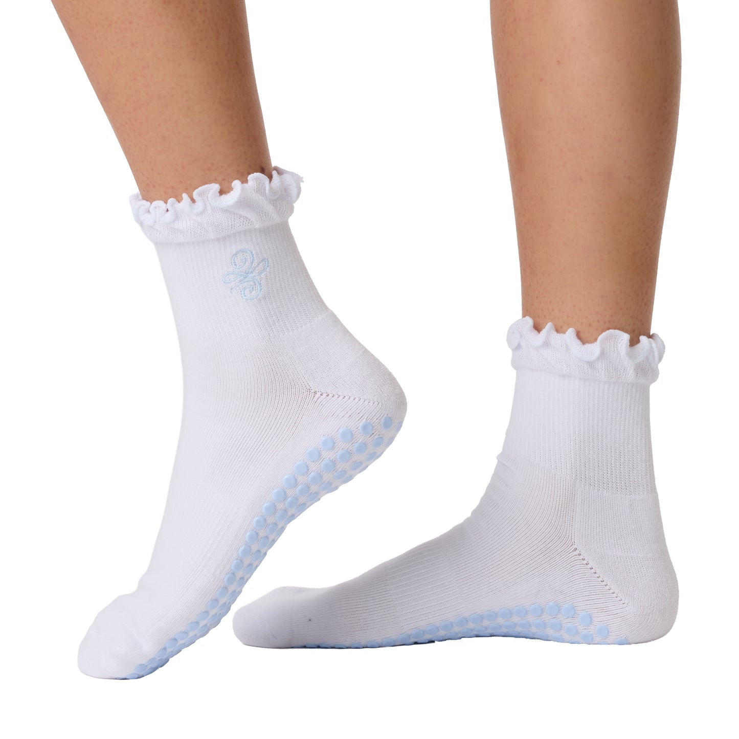 New Beginnings White Grip Socks