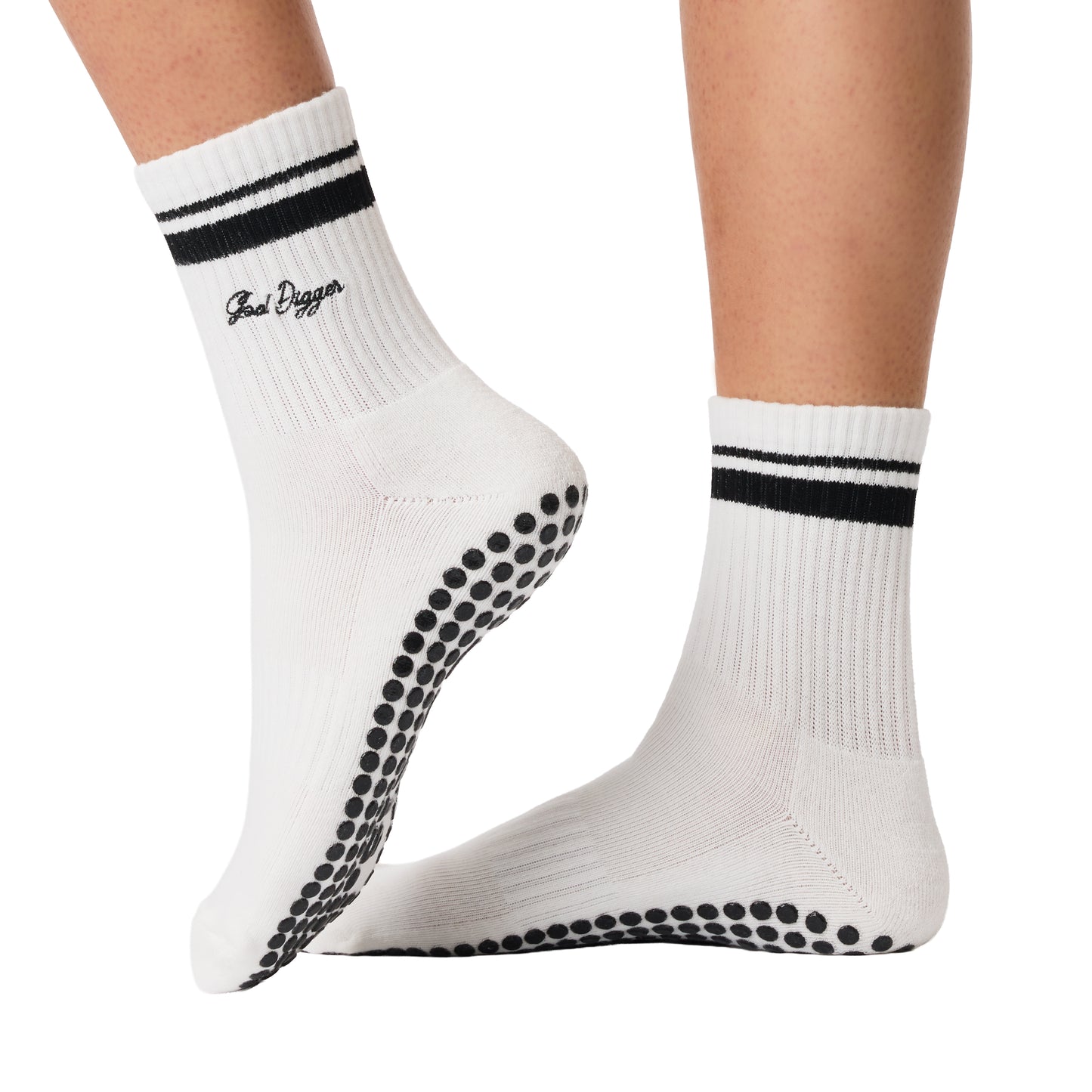Black Goal Digger Grip Socks