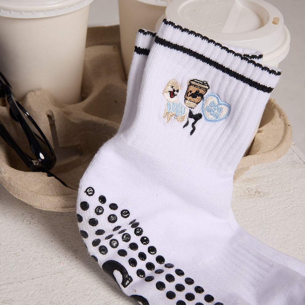 Souls. x Love Leo Dog Mom Grip Socks | Non Slip Socks