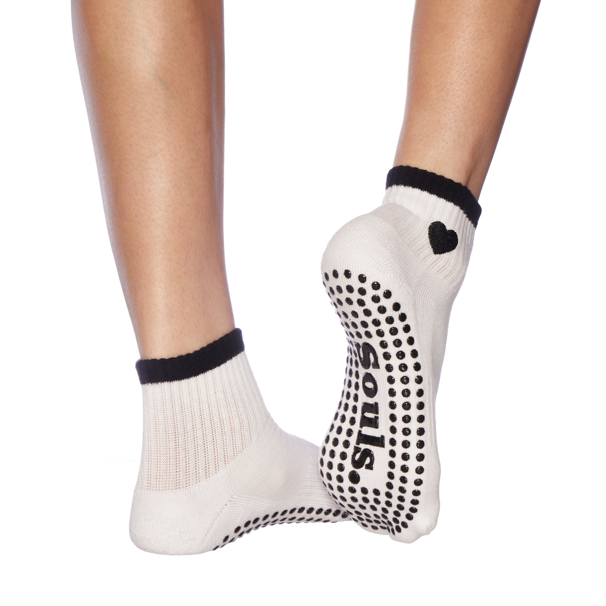 Black Heart Grip Socks | Bold & Non-Slip Grip Socks – Souls.