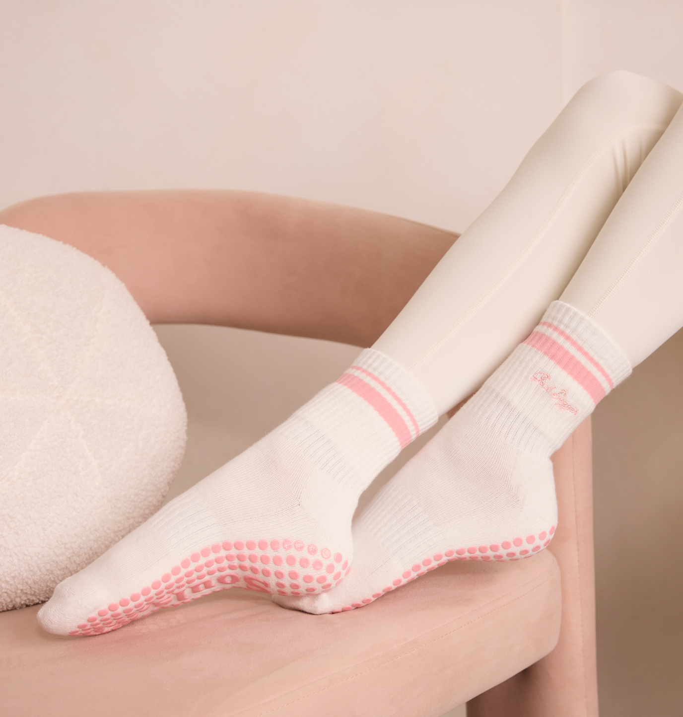 Pink Goal Digger Grip Socks