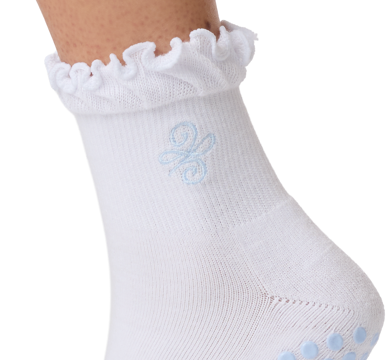 New Beginnings White Grip Socks