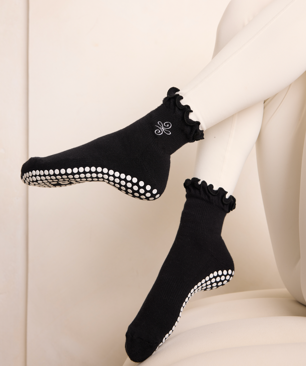 New Beginnings Black Grip Socks