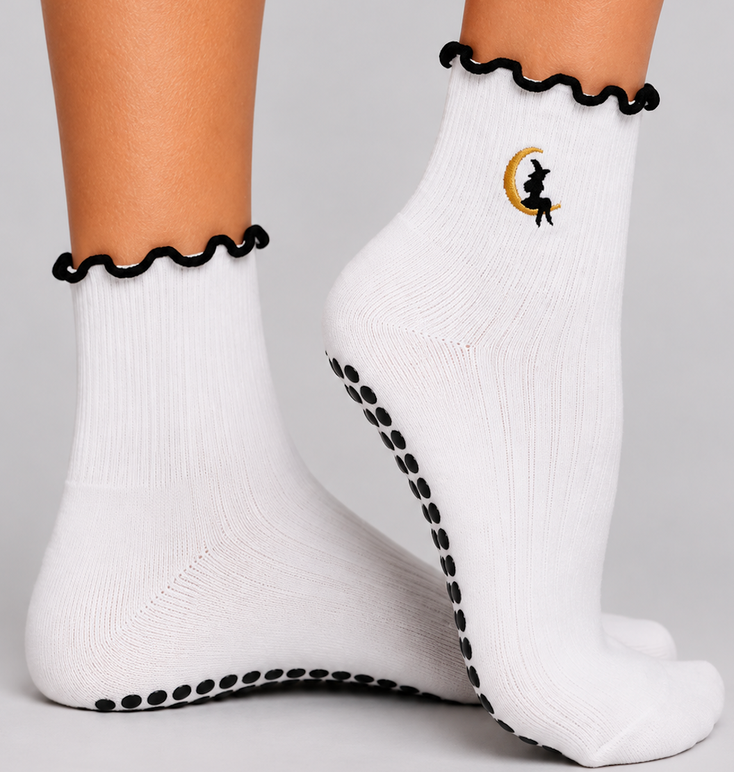 Resting Witch Face Grip Socks