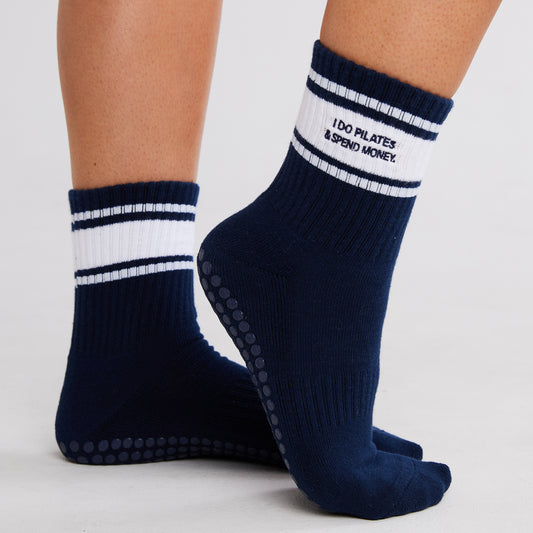 I do pilates & Spend Money Grip Socks