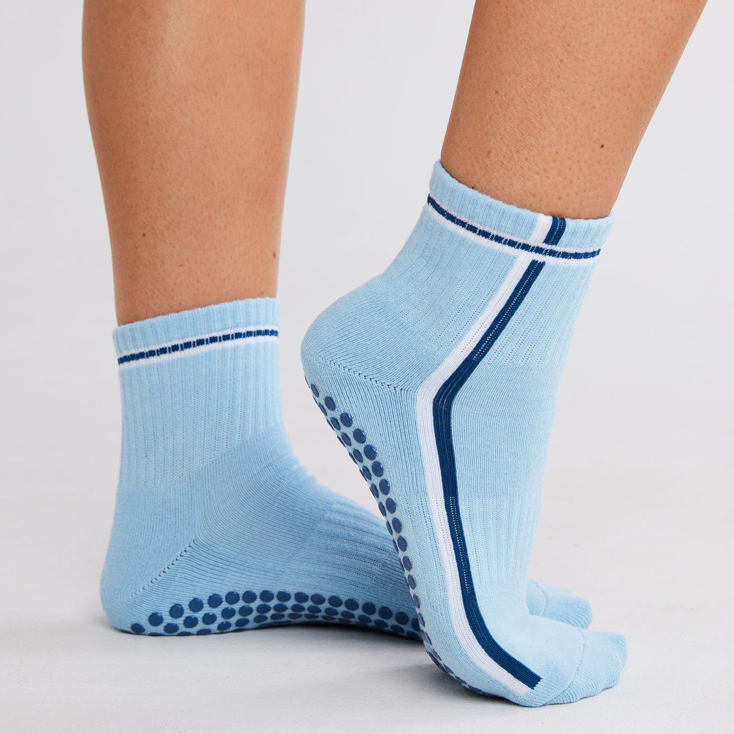 Blue Line Grip Socks