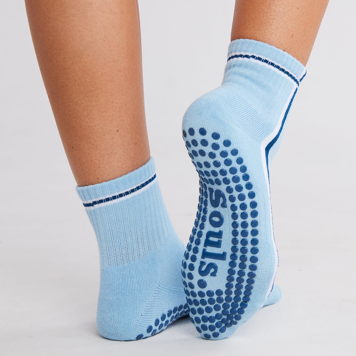 Blue Line Grip Socks