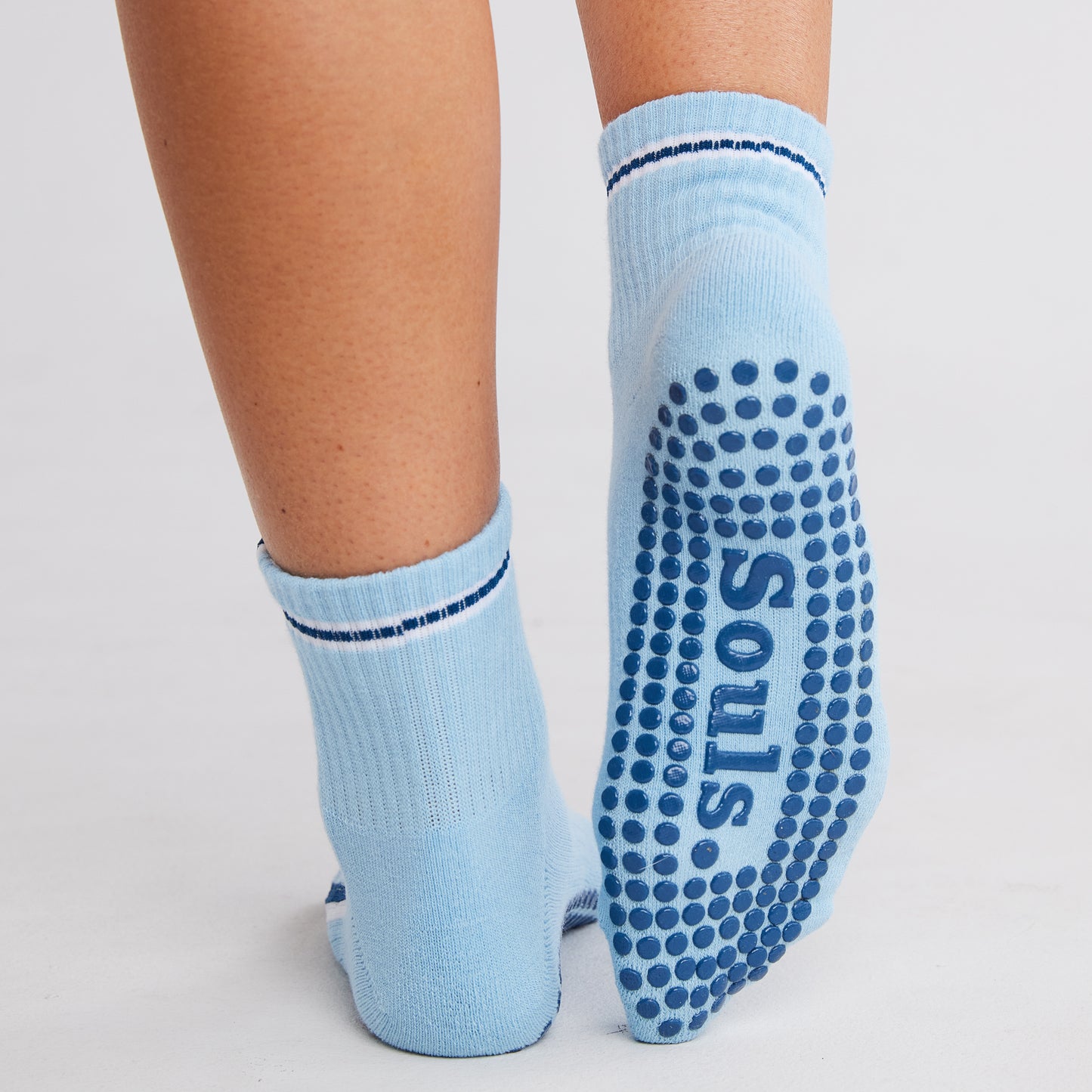 Blue Line Grip Socks