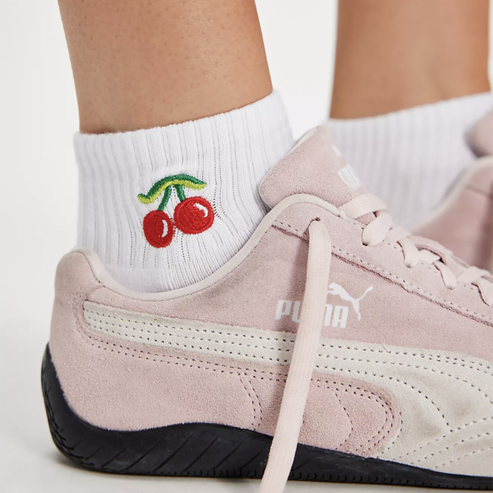 Very Cherry Grip Socks for Women | Non-Slip Comfort Grip Socks